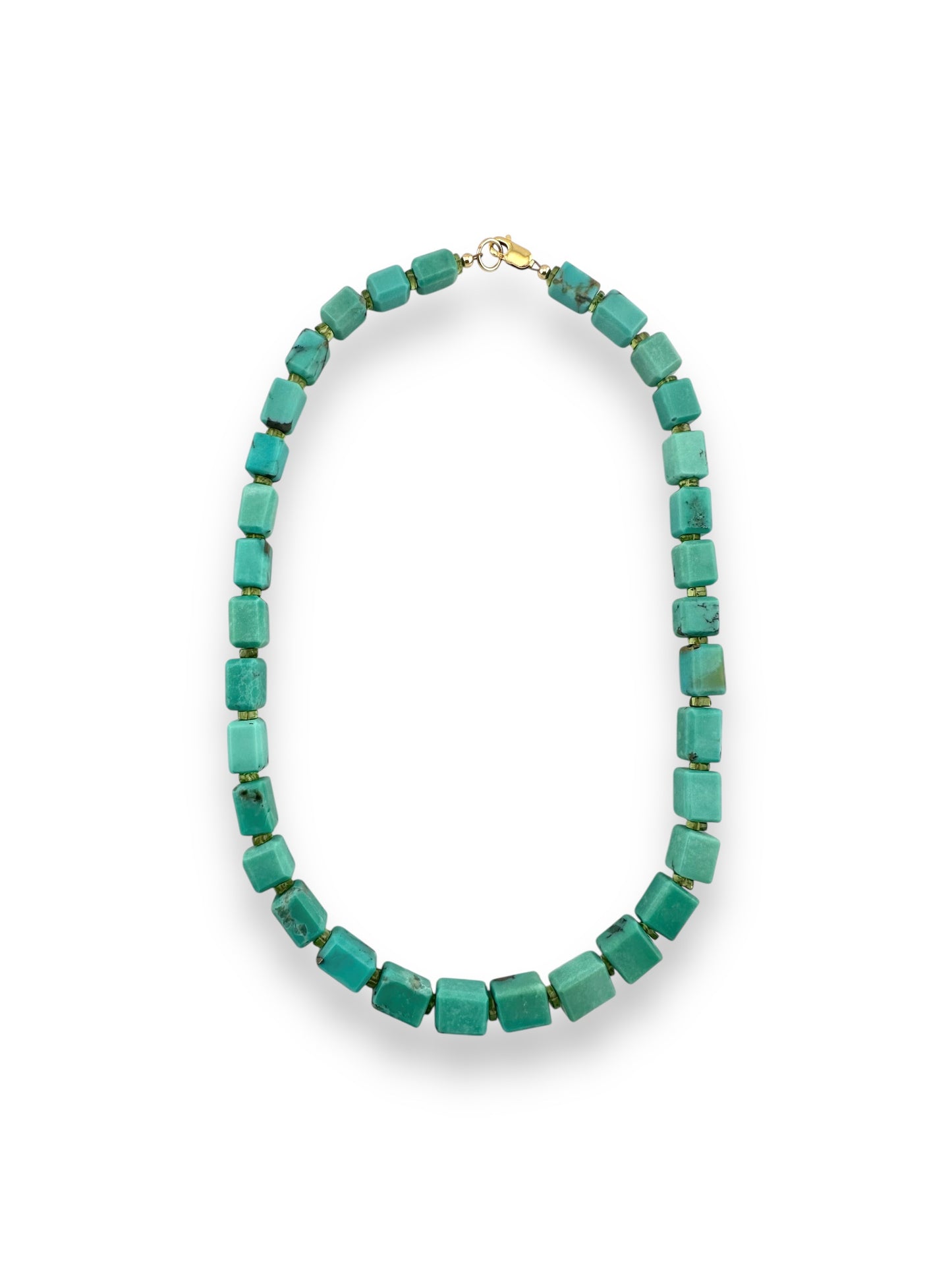 Sleeping Beauty Arizona Turquoise with Peridot