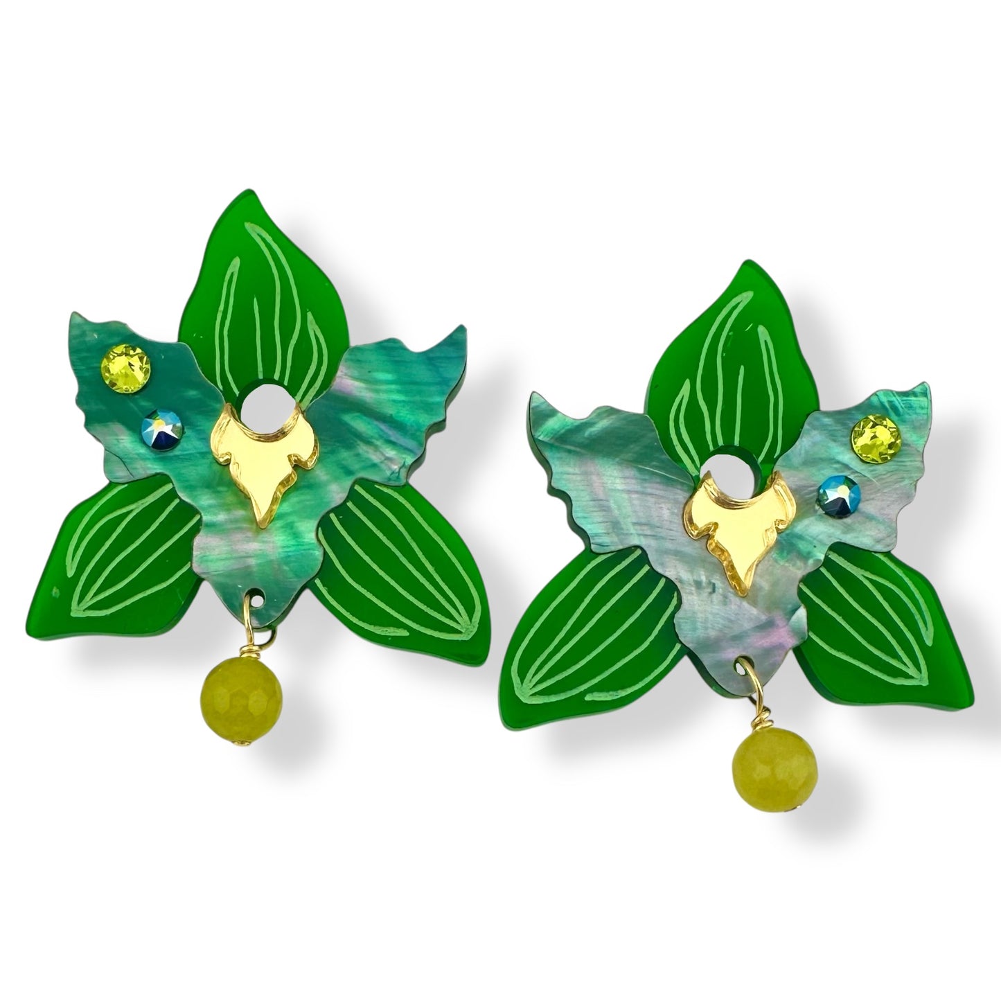 Chunky Happy Orchid Charms