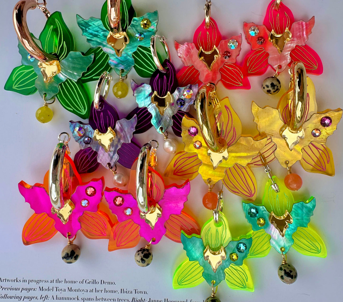 Chunky Happy Orchid Charms
