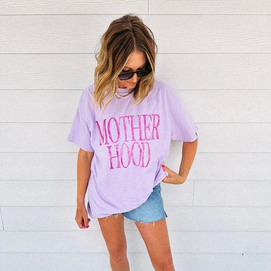 Motherhood Tee ~ Lavender/Pink